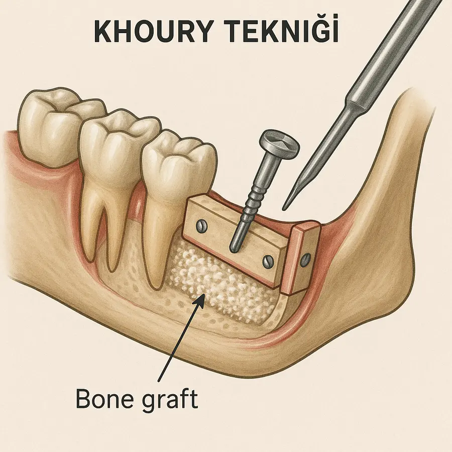 Réhabilitation du maxillaire atrophié — technique de Khoury
