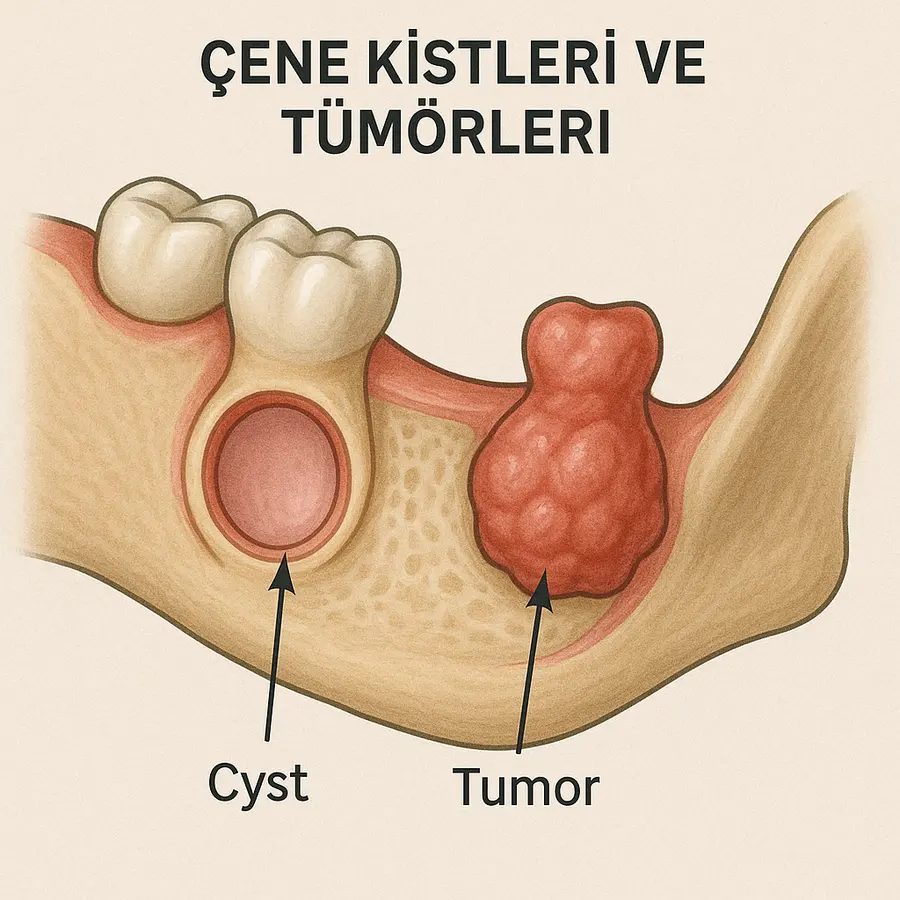 Illustration de kystes et tumeurs des mâchoires
